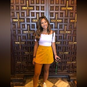 Forever 21 Mustard Yellow Skort